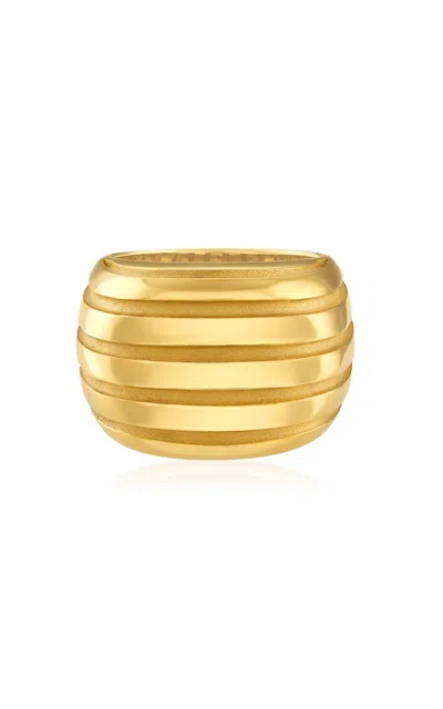 Pamela Zamore Eos Cross Ridge 18k Yellow Gold Ring