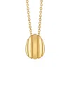 Pamela Zamore Eos Small Egg 18k Yellow Gold Necklace