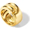 Pamela Zamore Holos 18k Gold Wide Band In Gold
