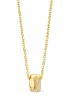 Pamela Zamore Holos Small Hug 18k Gold & Diamond Ring Pendant Necklace In Gold