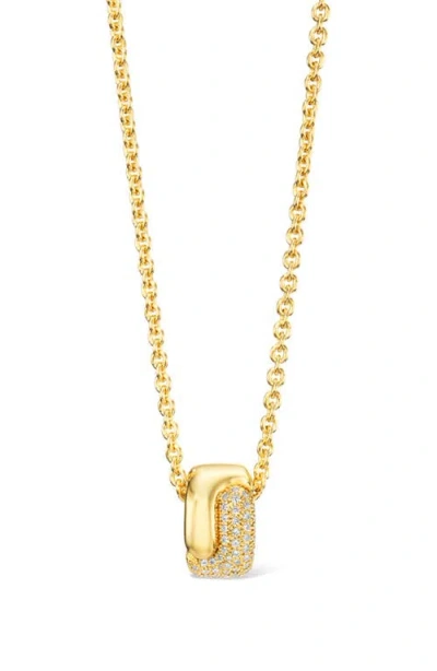 Pamela Zamore Holos Small Hug 18k Gold & Diamond Ring Pendant Necklace