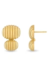Pamela Zamore Isla Double Oval Stud Earrings In Gold