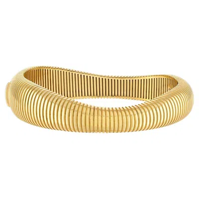 Pre-owned Pamela Zamore Isla Flow Bangle In Multi