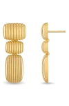 Pamela Zamore Isla Oblong Cushion Drop Earrings In Gold
