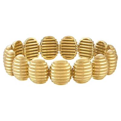 Pre-owned Pamela Zamore Isla Oval Link Bracelet In Multi