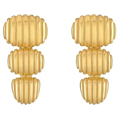 Pre-owned Pamela Zamore Isla Oval Taper Earrings In Multi