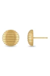 Pamela Zamore Isla Round Stud Earrings In Gold