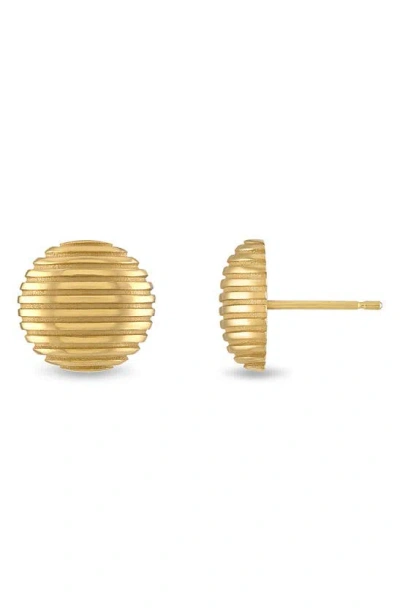 Pamela Zamore Isla Round Stud Earrings In Gold