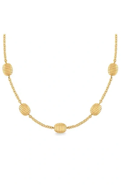 Pamela Zamore 18k Yellow Gold Isla Station Necklace In Yg