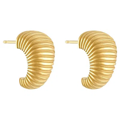 Pre-owned Pamela Zamore Isla Taper Hoops In Multi