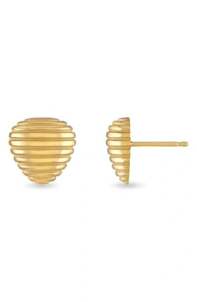 Pamela Zamore 18k Yellow Gold Isla Trillion Stud Earrings In Yg