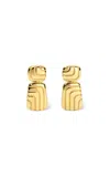 Pamela Zamore Labyrinth 18k Yellow Gold Earrings