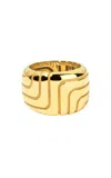Pamela Zamore Labyrinth 18k Yellow Gold Ring In Gold