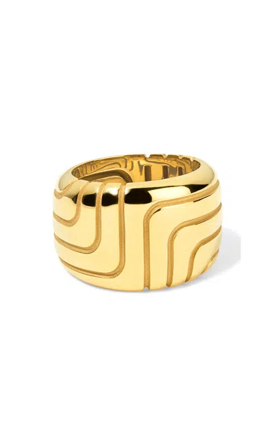 Pamela Zamore Labyrinth Band In Gold