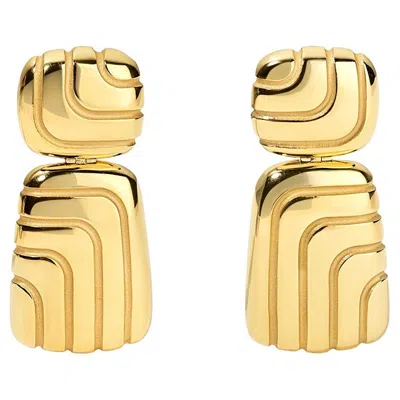 Pre-owned Pamela Zamore Labyrinth Earrings In Multi