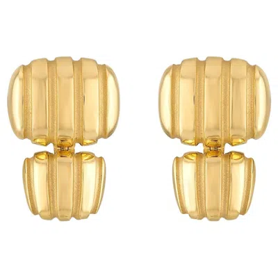 Pre-owned Pamela Zamore Orla Double Cushion Earrings In Multi