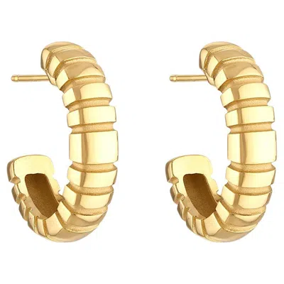 Pre-owned Pamela Zamore Orla Oval Hoops In Multi