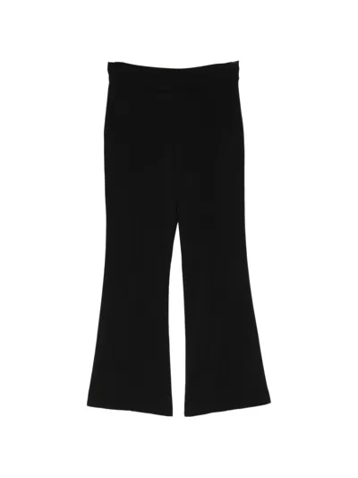 Pamella Roland High Waisted Skinny Flare Pants In Black