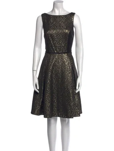 Pre-owned Pamella Roland Jacquard Knee-length Dress In Multi
