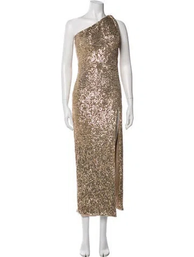 Pre-owned Pamella Roland One-shoulder Long Dress In Neutral