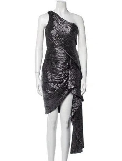 Pre-owned Pamella Roland One-shoulder Mini Dress In Multi