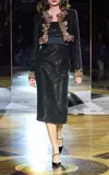 Pamella Roland Sequined Tweed Jacket In Black