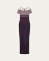 Pamella Roland Signature Sequined Ombre Gown In Ltamythdkamyth
