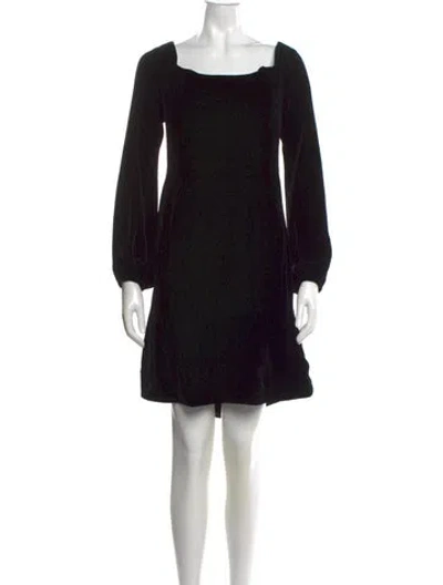 Pre-owned Pamella Roland Silk Mini Dress In Black