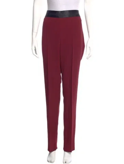 Pre-owned Pamella Roland Straight Leg Pants In Burgundy