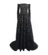 Pamella Roland Tulle Bead And Pearl-embellished Gown