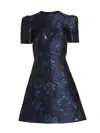 PAMELLA ROLAND WOMEN'S FLORAL SILK-BLEND FIL COUPÉ COCKTAIL DRESS
