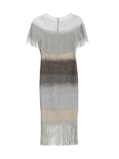 Pamella Roland Women's Signature Sequined Fringe Cocktail Dress In Multi