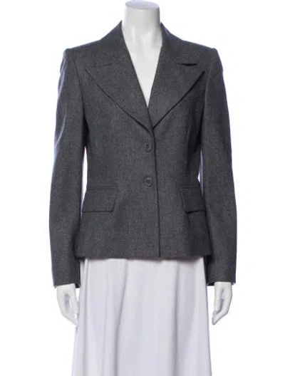 Pre-owned Pamella Roland Wool Blazer In Gray