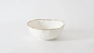 Pampa Bay Portofino Medium Bowl In White/gold