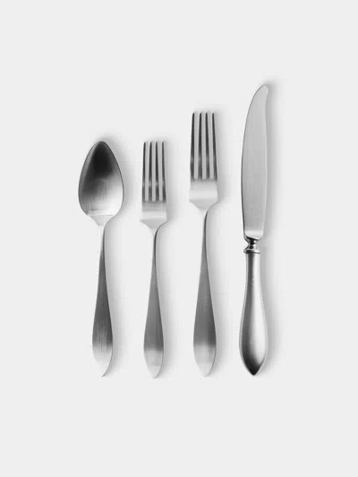 Pampaloni Due Sicilie Silver-plated Dessert Cutlery (set Of 4 Pieces) In Multi