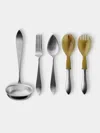 Pampaloni Due Sicilie Silver-plated Serving Utensils (set Of 5) In Silver