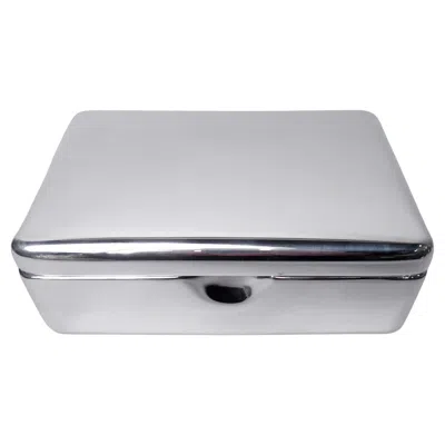 Pre-owned Pampaloni Large And Stylish Italian Modern Sterling Silver Box