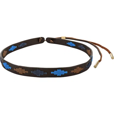 Pampeano Pampa Leather Hat Band In Brown