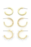 Panacea 3-pack Hoop Earrings