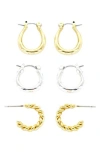 Panacea 3-pack Hoop Earrings