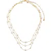 Panacea 5-5.5mm Cultured Freshwater Pearl Layered Chain Necklace