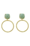 Panacea Amazonite Circle Drop Earrings