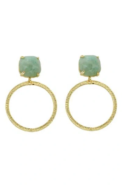 Panacea Amazonite Circle Drop Earrings