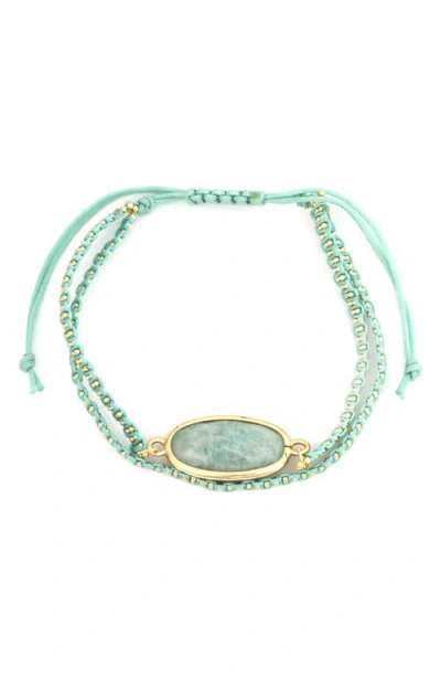 Panacea Amazonite Slider Bracelet In Green