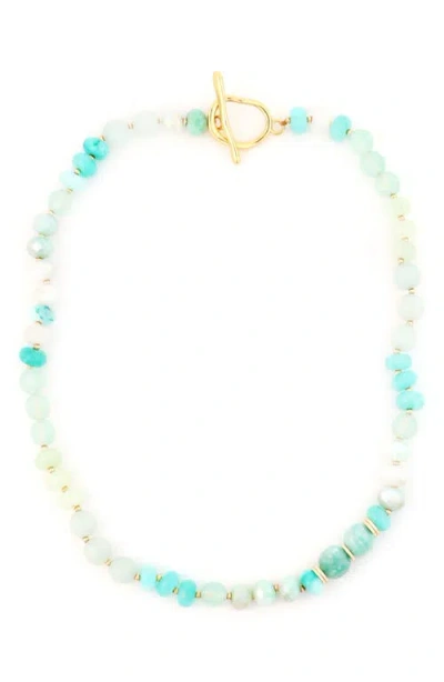 Panacea Amazonite Stone Necklace In Blue