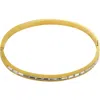 Panacea Baguette Crystal Skinny Hinged Bracelet In Gold