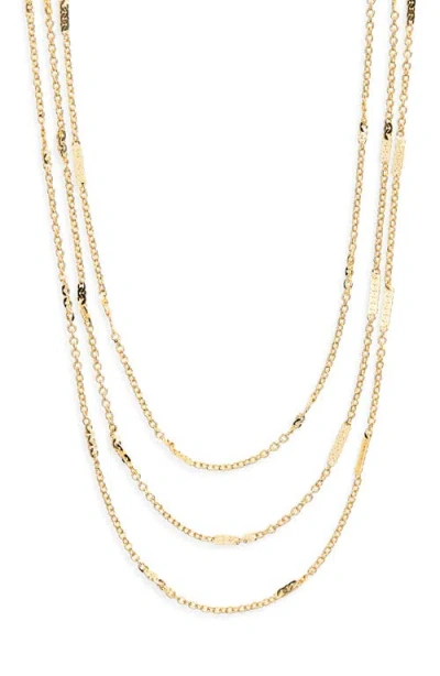 Panacea Bar Station Layered Necklace In Gold
