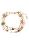 Panacea Beaded 3-row Bracelet In Multi