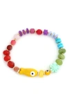 Panacea Beaded Fish Bracelet In Multi