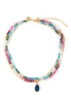 Panacea Beaded Layered Necklace In Multi